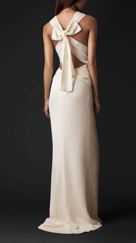 white burberry gown